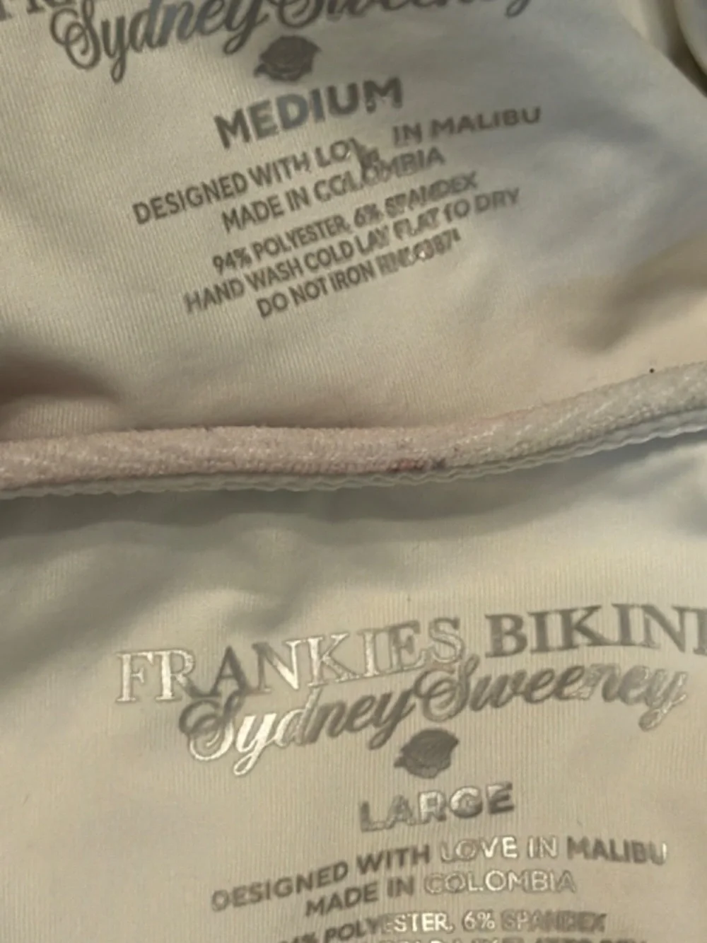 Frankies Bikinis Sydney Sweeney 2 piece Size M L SWIMSUIT Swim Chiara Ruffle